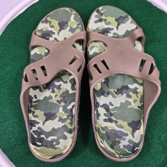 Spenco Other - Spenco Kholo Orthotic Recovery Slide Sandals Mens 10 Camo Tan Camouflage NWOT
